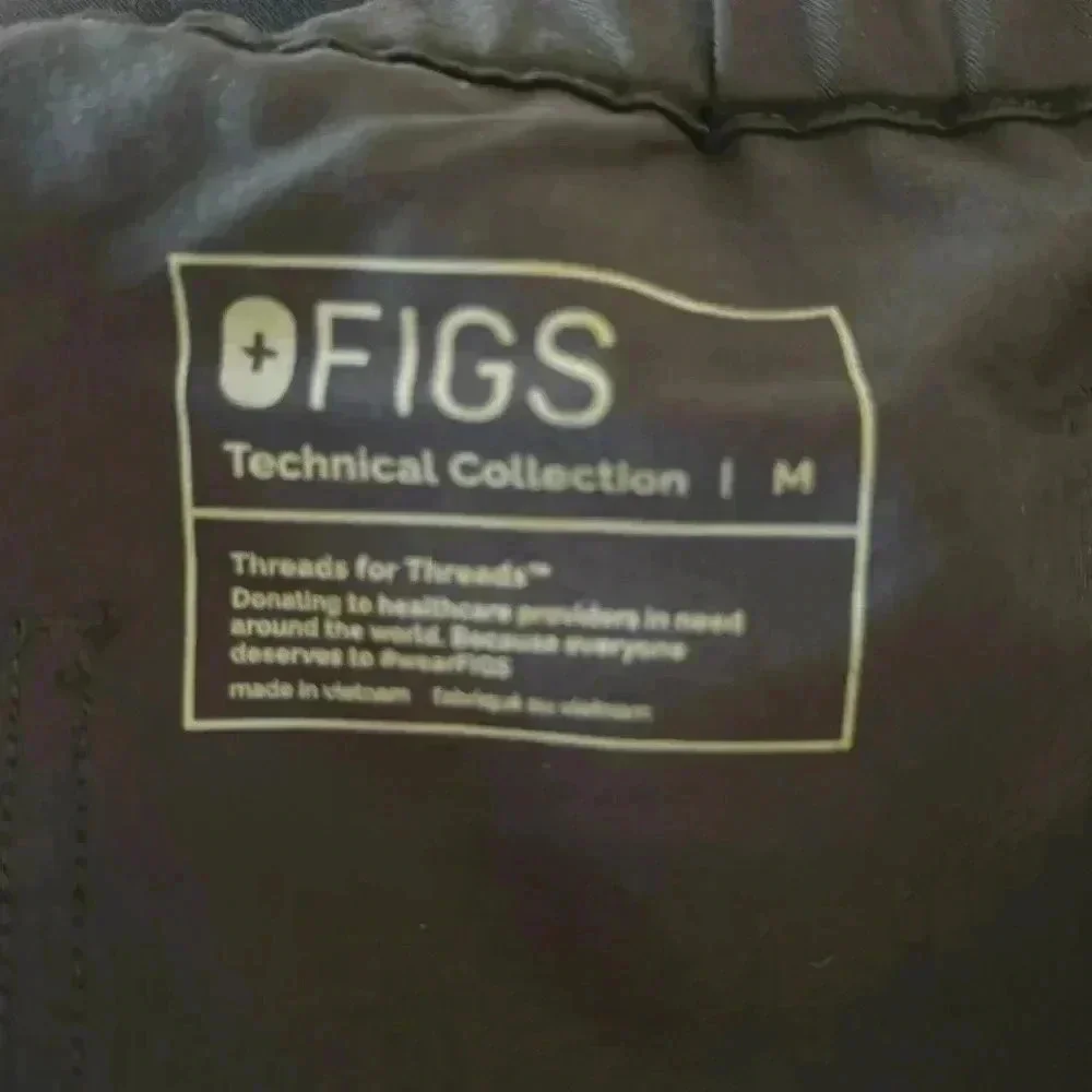 FIGS Men’s Pisco Basic Scrub Pants Black Size M (00892)